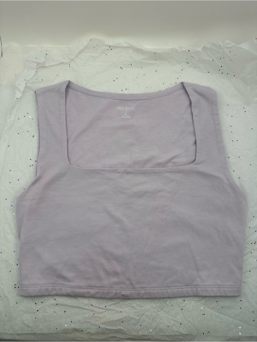 Wild Fable Lavender Square Neck Crop Tank Top Crop Top